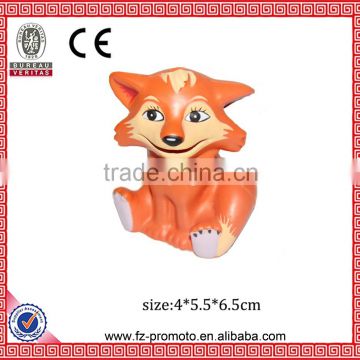 Cute Cheap PU Animal Stress Ball PU Fox for Early Education