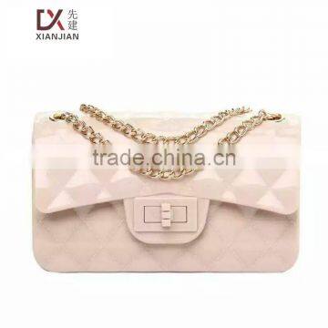 Stock 6 Colors C New Silicone Lattice Chain Bag (BGJB012)