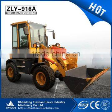 zly916 model 1.8 m bucket joystick control 1.2 ton wheel loader