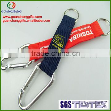 OEM carabiner keychain with short lanyards ropes