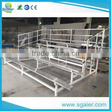 Sgaier grandstand seating 5 rows bleacher with Guardrail for school using