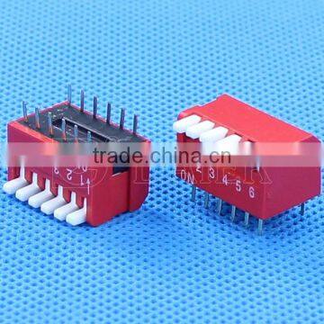 2.54mm Piano Type Dip Switch 8 Way 8 Pin Dip Switch Datasheet And 12 Position Dip Switch Piano Sw Type photo-2