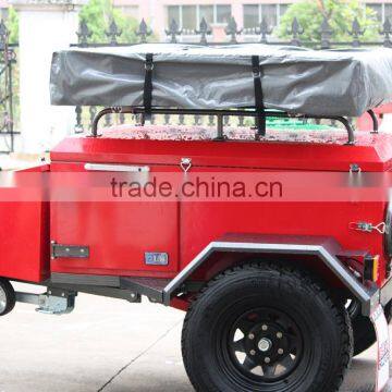 Newest design off road roof tent camper trailer with kitchen system