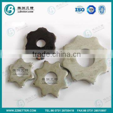 Carbide tipped star cutter flails