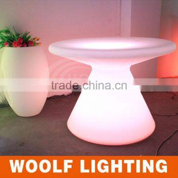 Brief Design Household and Coffee Shop Used Luminous LED Lighting Round LED Dinner Table Coffee Table