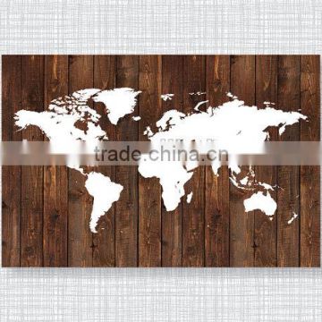 Personalized Wooden Printing Map for Home Decoration Wall World Maps