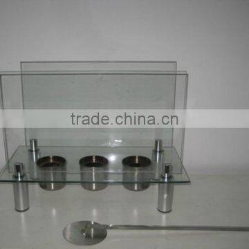 stainless steel and tempered glass indoor bio fuel fireplace burner