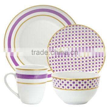 Tableware Porcelain custom pink dinner set , design your own porcelain dinnerware