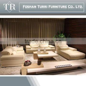 Foshan factory geniune italian leather leisure living room sofa