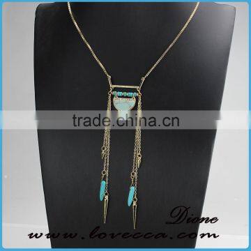 Wholesale Jewelry Gemstone Natural Stone Crystal Quartz Pendant Turquoise Necklace photo-6