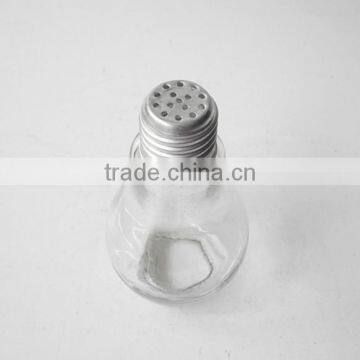 Bulb Shape Glass Spice Packaging Jar Bottle With Silver Hole Lid photo-3