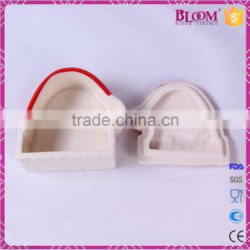 Hat Desgin Ceramic Christmas Decoration Cookie Box photo-5