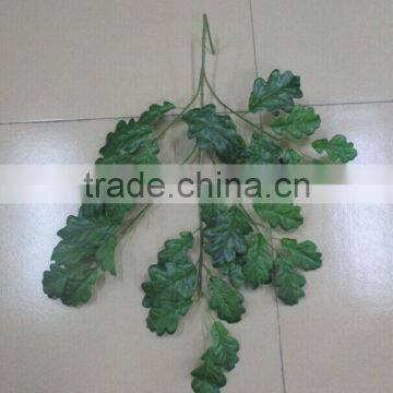 green fake oak leaves/artificial oak leaves