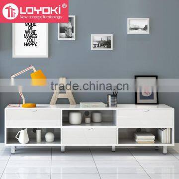 Hot Sale Home Furniture Mordern Simple MDF Wood TV Media Stand With Drawer Storage Cabinet photo-2