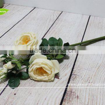 GNW FL-RS65-10CM-PU Real Touch PU Champagne Artificial Flower Rose for Wedding photo-4