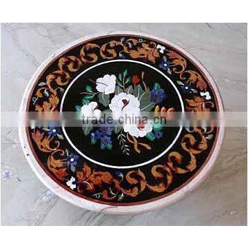 Marble Flower Inlay Table Top, Marble Inlay Coffee Table Top