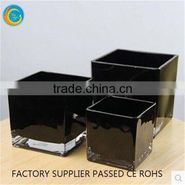 Cube Glass Candlestick Holders Vase photo-5