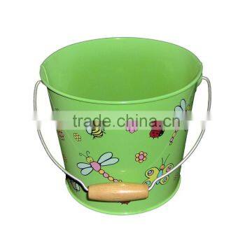 colorful decorative metal bucket