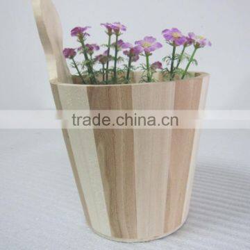 French romantic indoor decor white wooden flower pot