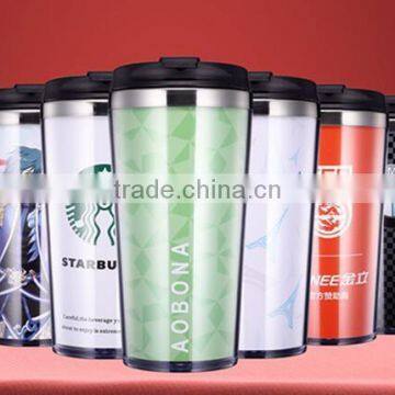 customized logo 16oz stainless steel travel mug for promotional