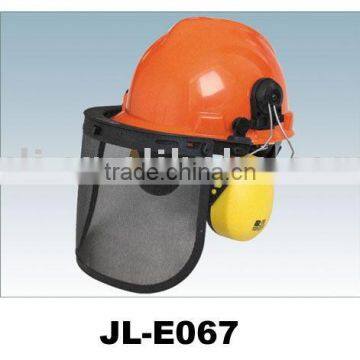 face shield visor & earmuff & safety helmet set