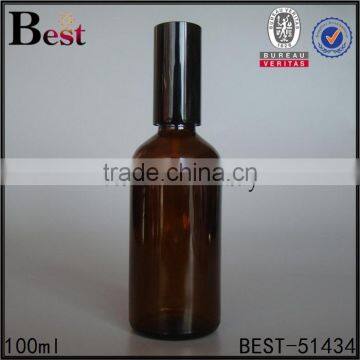 wholesale empty 100ml amber essential fragrance perfume glass bottle pump sprayer screen printing hot selling free sample