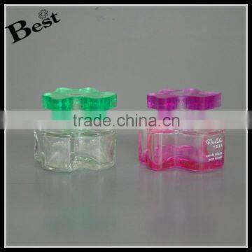 60ml Cosmetic Packaging Cheapest Special Shape Gradual Red Glass Bottle for Perfume With Plastic Cap Chinese Supplier photo-5