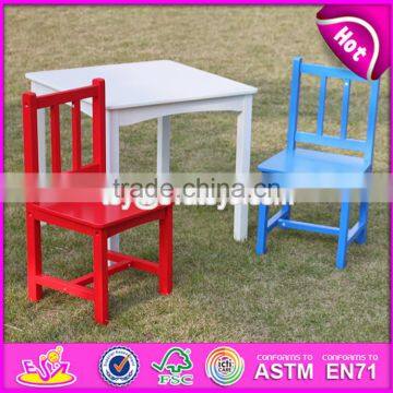 2017 New Design Nursery School Colorful Wooden Kids Table and Chair Set W08G223 photo-3
