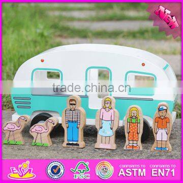 2017 New Products Kids Funny Animals and Four People Wooden Toy Cars W04A313 photo-3