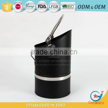 Homeware Powder Coating Black Ash Holder Iron Metal Coal Bucket photo-3