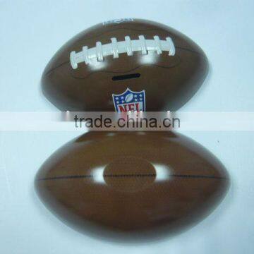 Rugby Football Shape Tin Box,money Bank Tin Box photo-2