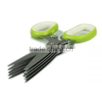 Kitchen Five Layers of Multilayer Stainless Steel Scissors Cut Green Onion Mince Coriander Laver