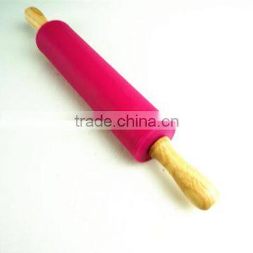 16161 Rolling Pin Non-Stick Silicone Surface Rolling Pin Wooden Rolling Pin Handl photo-3