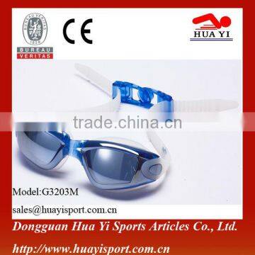 Professional silicone mirrored swimming glasses anti fog swimming goggles