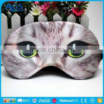 Cute animal cartoon cat custom printed eye mask for kids