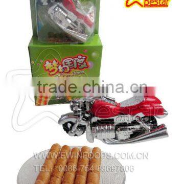 Motorcycle Toy With Egg Roll Cream Biscuit