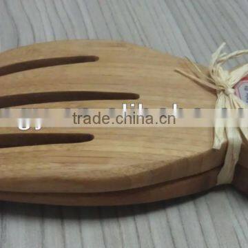 Factroy Price Bamboo Salad Serving Hand