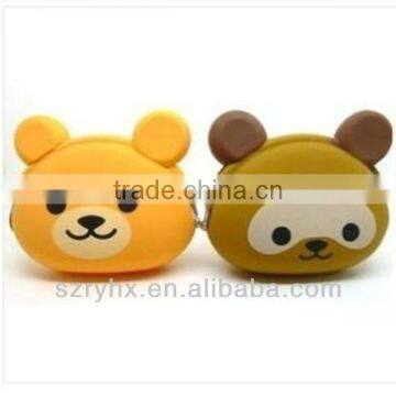 Promotion Custom Silicone Wallet,Silicone Cute Animal Coin Purse