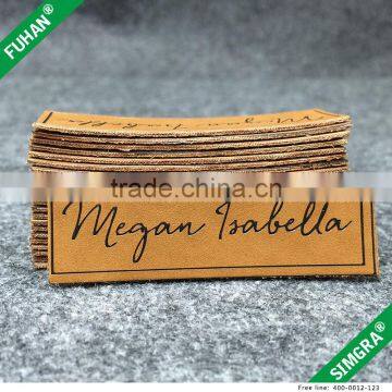 Custom Embossed Sew On Jeans Leather Patch Label photo-5