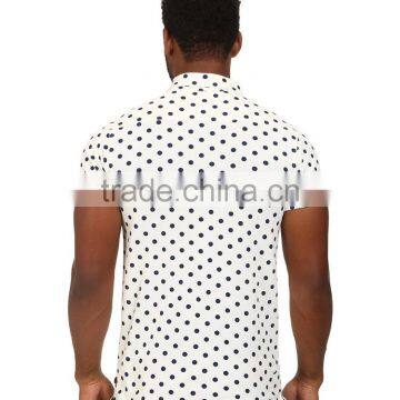 Latest Design Mens Short Sleeve Custom Dot Funny Polo Shirt photo-3