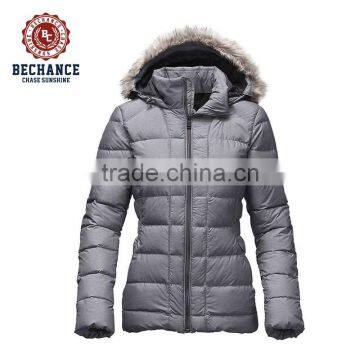 Women Down & Feather Winter Jacket With Fur