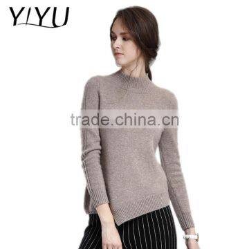 Fashion winter cashmere sweater women irregular hem long sleeve knit pullover