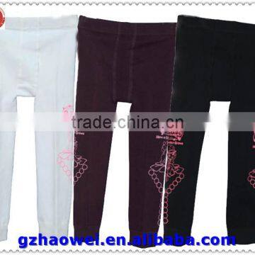 Plain Color Printed Kids Cotton Dance Tights photo-6