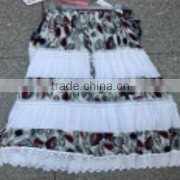 Wholesale fancy flower pictures fashionable indian long pleated women skirts