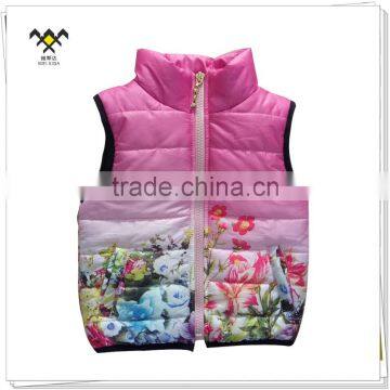 pink cute kid sleeveless jackets for baby girls