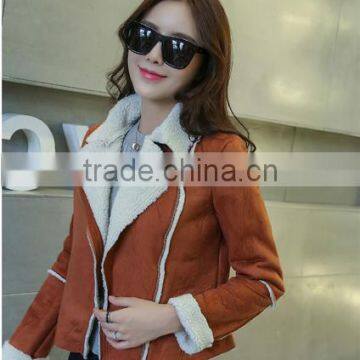 High Quality Custom Sheep Skin Bomber Leather Jacket With Hot Fur Collar photo-6