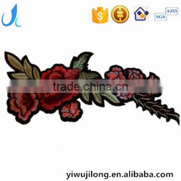 custom clothing applique embroidery badges 3d flowers patches for garments