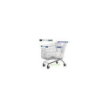 European Supermarket Purchase Shopping Carts For Seniors 270L / Metal Shopping Trolleys