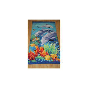 100% cotton reactive printing beach towel
