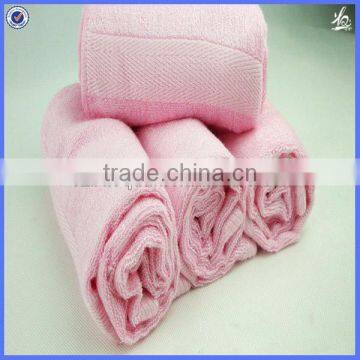 bright solid color dobby border 100% organic bamboo towel ring